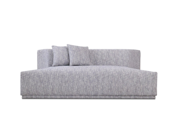 Divani Casa Beau Modern Light Grey Fabric Sectional Sofa With 2 Swirling Chair Model VGAH-VH119-LTGRY