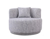 Divani Casa Beau Modern Light Grey Fabric Sectional Sofa With 2 Swirling Chair Model VGAH-VH119-LTGRY