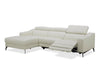 Modrest Rampart Modern L Shape Laf White Leather Sectional Sofa With 1 Recliner Model VGKM-5325-LAF-WHT-SECT