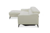 Modrest Rampart Modern L Shape Laf White Leather Sectional Sofa With 1 Recliner Model VGKM-5325-LAF-WHT-SECT