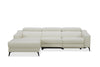 Modrest Rampart Modern L Shape Laf White Leather Sectional Sofa With 1 Recliner Model VGKM-5325-LAF-WHT-SECT