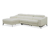 Modrest Rampart Modern L Shape Laf White Leather Sectional Sofa With 1 Recliner Model VGKM-5325-LAF-WHT-SECT