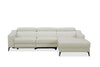 Modrest Rampart Modern L Shape Raf White Leather Sectional Sofa With 1 Recliner Model VGKM-5325-RAF-WHT-SECT