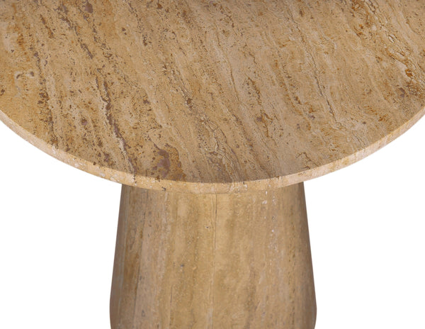 Modrest Velma Modern Travertine Marble End Table Model VGBR-SBA-8542-BE