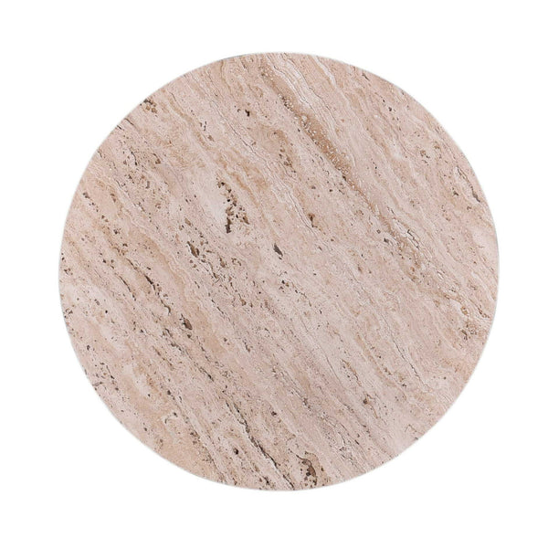 Modrest Velma Modern Travertine Marble End Table Model VGBR-SBA-8542-BE