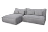 Divani Casa Racine Modern Grey Fabric Modular Sectional Sofa Model VGSX-FF22054-SILT