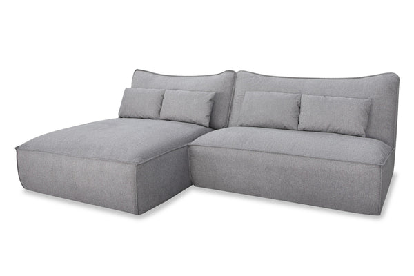 Divani Casa Racine Modern Grey Fabric Modular Sectional Sofa Model VGSX-FF22054-SILT
