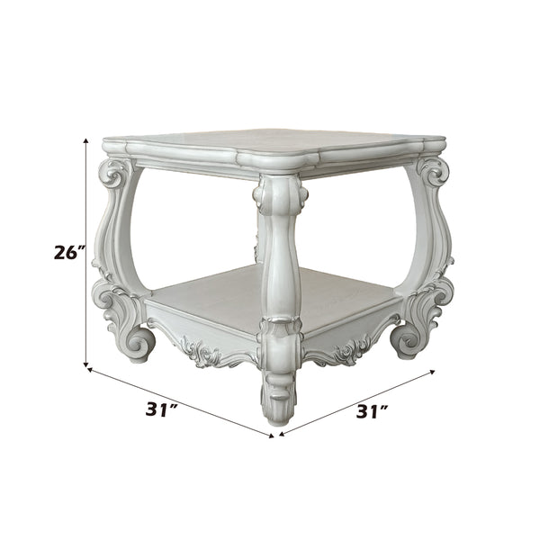 ACME Versailles Bone White End Table Model 82124