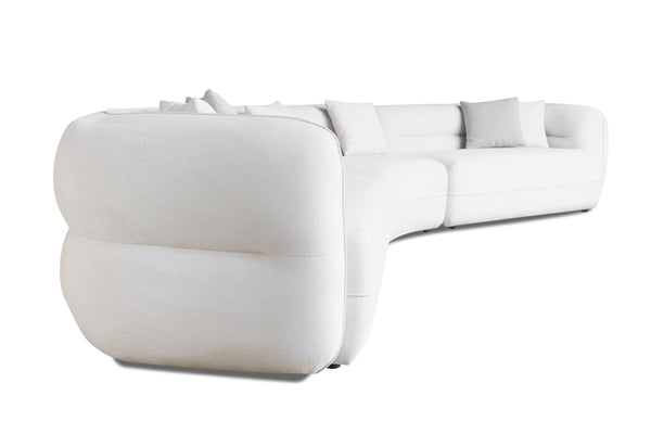 Divani Casa Gypsy Modern Off White Fabric Curved Sectional Sofa Model VGAH-FL12-OFF