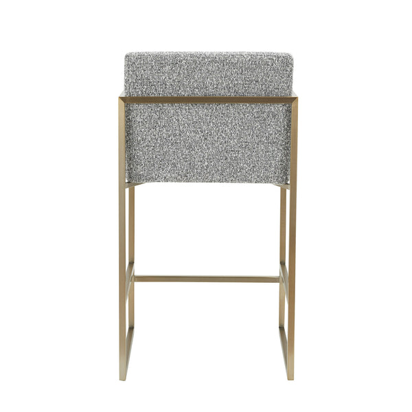 Modrest Suzanne Modern Grey Fabric & Antique Brass Counter Chair Model VGGA-6229CH-C-GRY