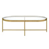 ACME Charrot Clear Glass & Gold Coffee Table Model 82305
