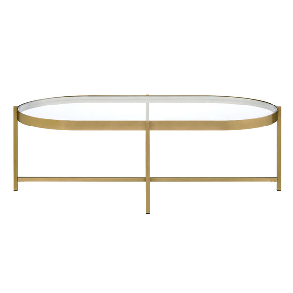 ACME Charrot Clear Glass & Gold Coffee Table Model 82305