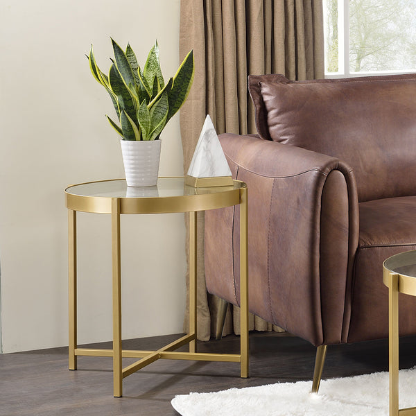 ACME Charrot Gold End Table Model 82307