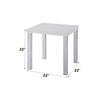 ACME Harta White High Gloss & Chrome End Table Model 82332