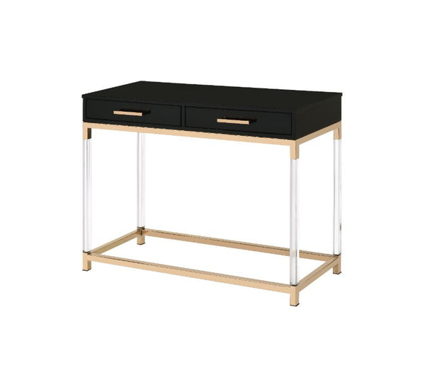 ACME Adiel Black & Gold Sofa Table Model 82348