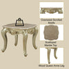 ACME Gorsedd Natural Marble Top & Golden Ivory End Table Model 82442