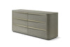 Modrest Lois Modern Grey Leather & Beige Shagreen Bedroom Set Model VGVC-BD2408-SET-EK