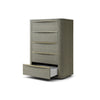 Modrest Lois Modern Beige Shagreen & Brass Chest Model VGVC-J2408-5H