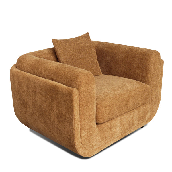 Divani Casa Tiene Modern Orange Fabric Chair Model VGAH-SF1011-1