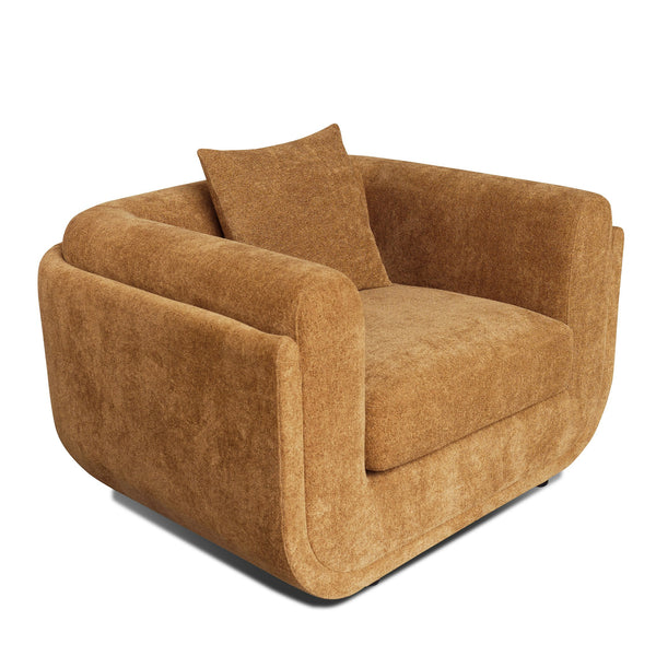 Divani Casa Tiene Modern Orange Fabric Sofa Set Model VGAH-SF1011-SET