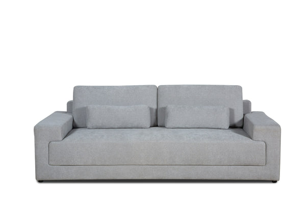 Divani Casa Loki Modern Grey Fabric 3 Seat Sofa Model VGAH-SF1015-3-GRY