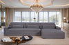 Divani Casa Loki Modern Grey Fabric Right Facing Sectional Sofa Model VGAH-SF1015-SECT-GRY