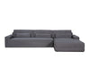 Divani Casa Loki Modern Grey Fabric Right Facing Sectional Sofa Model VGAH-SF1015-SECT-GRY