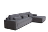 Divani Casa Loki Modern Grey Fabric Right Facing Sectional Sofa Model VGAH-SF1015-SECT-GRY