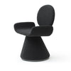 Modrest Neptune Contemporary Black Fabric & Brushed Black Gun Dining Chair Model VGVC-B2369-BLK