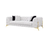 Clarice Transitional Light Beige Velvet Sofa Set
