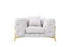 Clarice Transitional Light Beige Velvet Sofa Set