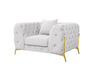 Clarice Transitional Light Beige Velvet Sofa Set