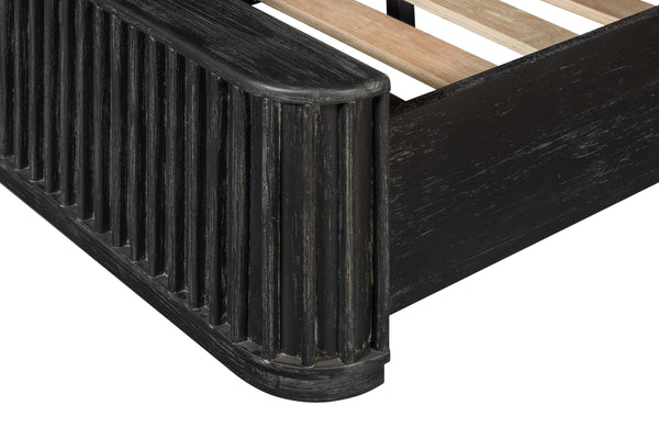 Modrest Fields Modern Black Acacia Bed Model VGWD-VGD2-BED-BLK