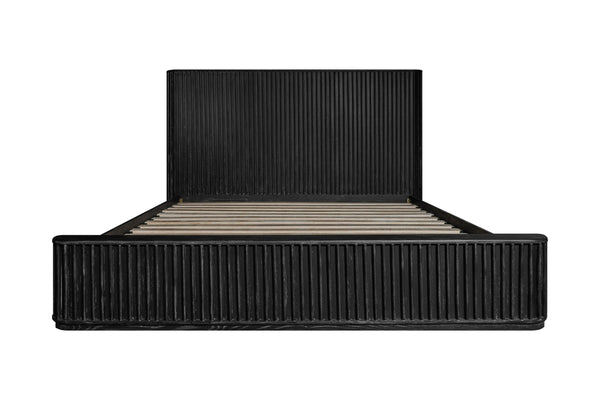 Modrest Fields Modern Black Acacia Bed Model VGWD-VGD2-BED-BLK