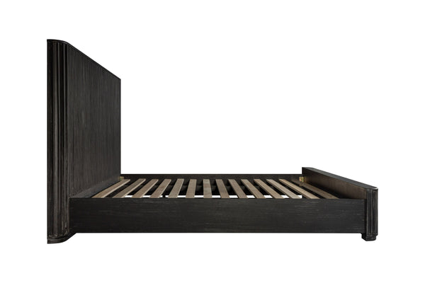 Modrest Fields Modern Black Acacia Bed Model VGWD-VGD2-BED-BLK