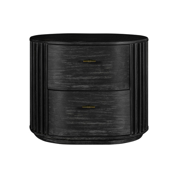 Modrest Fields Modern Black Acacia Nightstand Model VGWD-VGD2-BST02-BLK