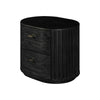 Modrest Fields Modern Black Acacia Nightstand Model VGWD-VGD2-BST02-BLK