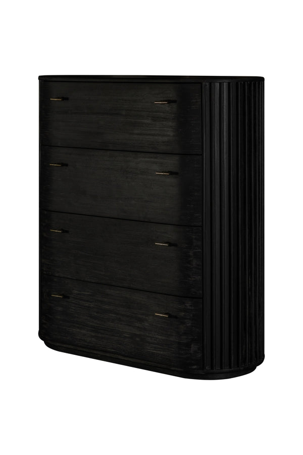 Modrest Fields Modern Black Acacia Chest Model VGWD-VGD2-TB04-BLK