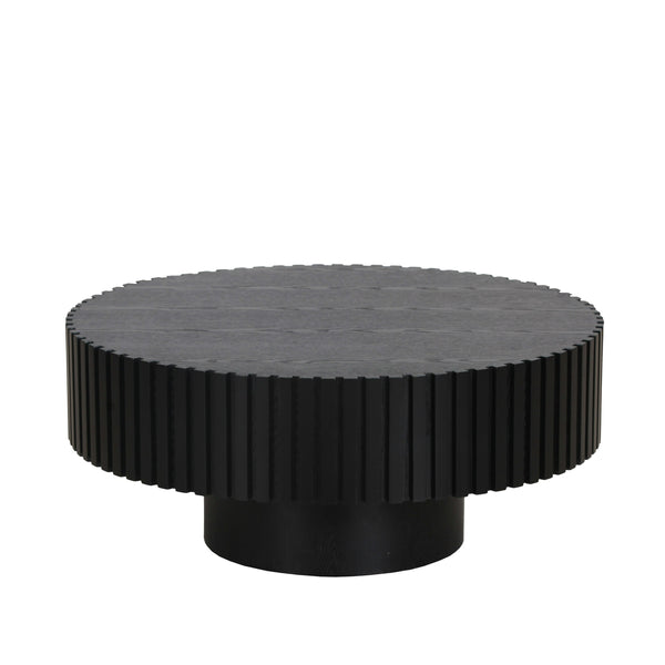 Modrest Pierre Modern Black Ash Small Round Coffee Table Model VGDW-DW4023-SML-BLK