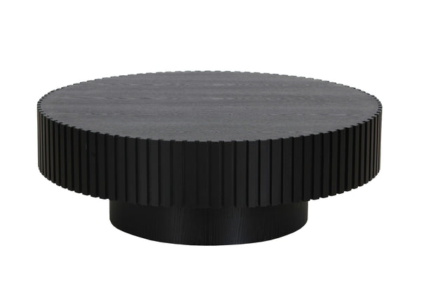 Modrest Pierre Modern Black Ash Large Round Coffee Table Model VGDW-DW4023-LRG-BLK