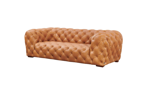 Dexter Transitional Camel Full Italian Leather Sofa