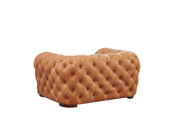 Divani Casa Dexter Transitional Camel Full Italian Leather Lounge Chair Model VGCA-114-CHR-BRN