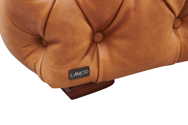 Divani Casa Dexter Transitional Camel Full Italian Leather Lounge Chair Model VGCA-114-CHR-BRN