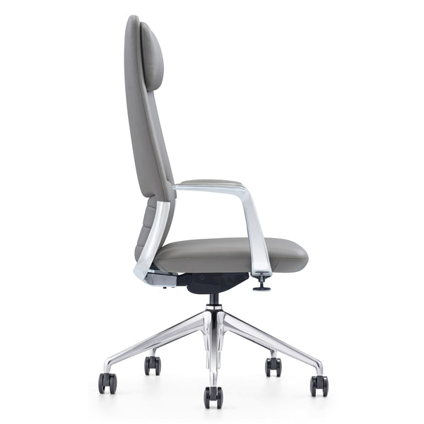 Pickard Modern Grey Leather Executive Office Chair