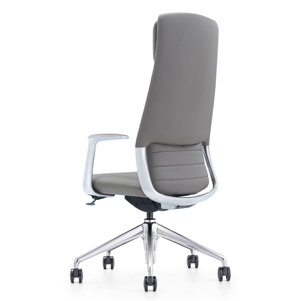 Pickard Modern Grey Leather Executive Office Chair