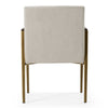Sanders Modern Off-White Fabric + Brass Dining Chair