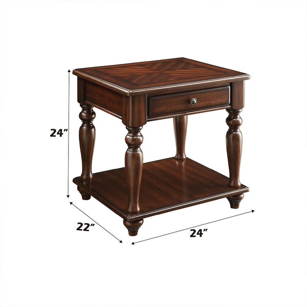 ACME Farrel Walnut End Table Model 82746