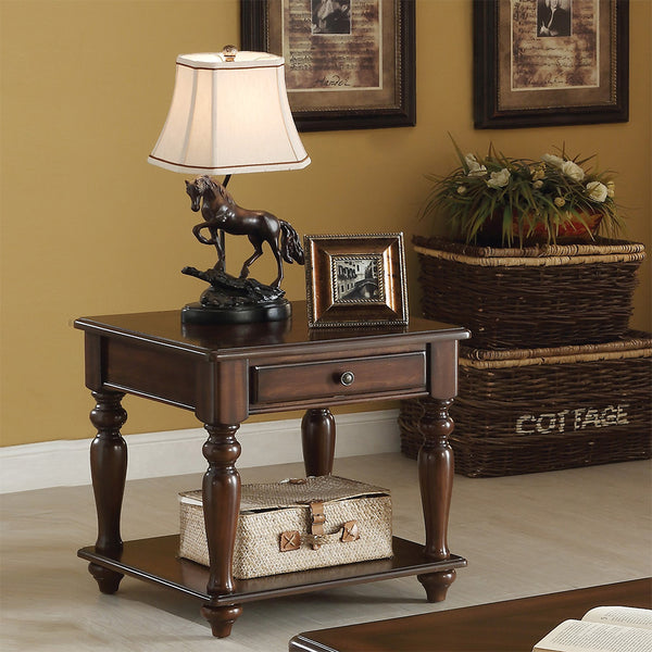 ACME Farrel Walnut End Table Model 82746