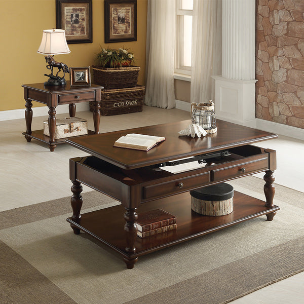 ACME Farrel Walnut End Table Model 82746
