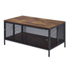 ACME Winam Antique Oak & Black Coffee Table Model 82780